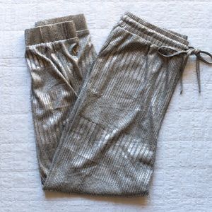 Anthropologie Gray Ribbed Joggers